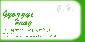 gyorgyi haag business card